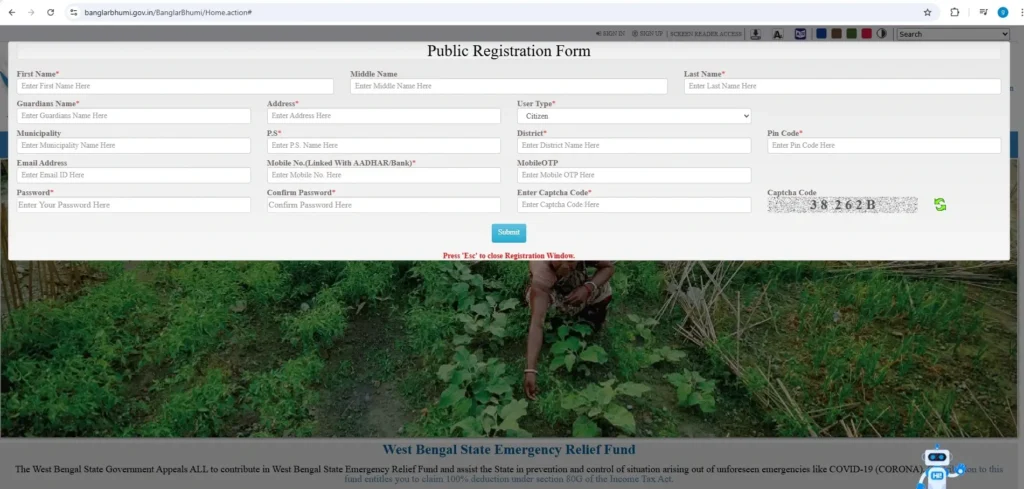 Banglarbhumi Sign Up portal - how to register Banglarbhumi Sign Up portal - how to register