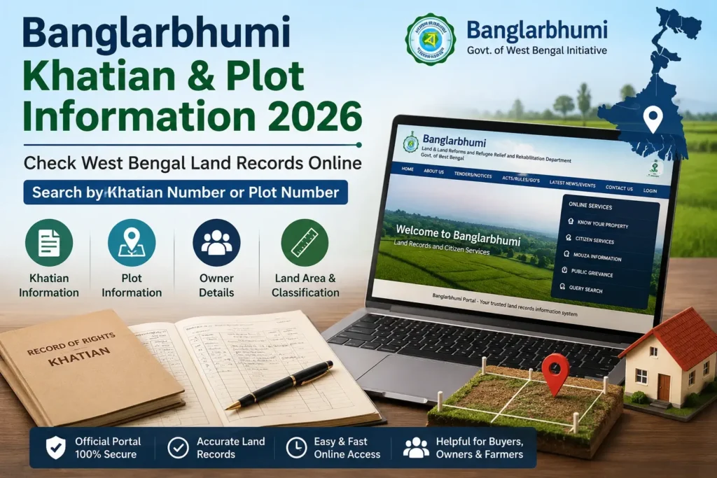 বাংলারভূমি খতিয়ান ও প্লট তথ্য ২০২৬ বাংলারভূমি খতিয়ান ও প্লট তথ্য ২০২৬